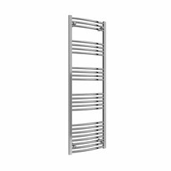 Curved / 1800 x 500 mm Reina Capo Chrome Flat & Curved Towel Rail Radiator