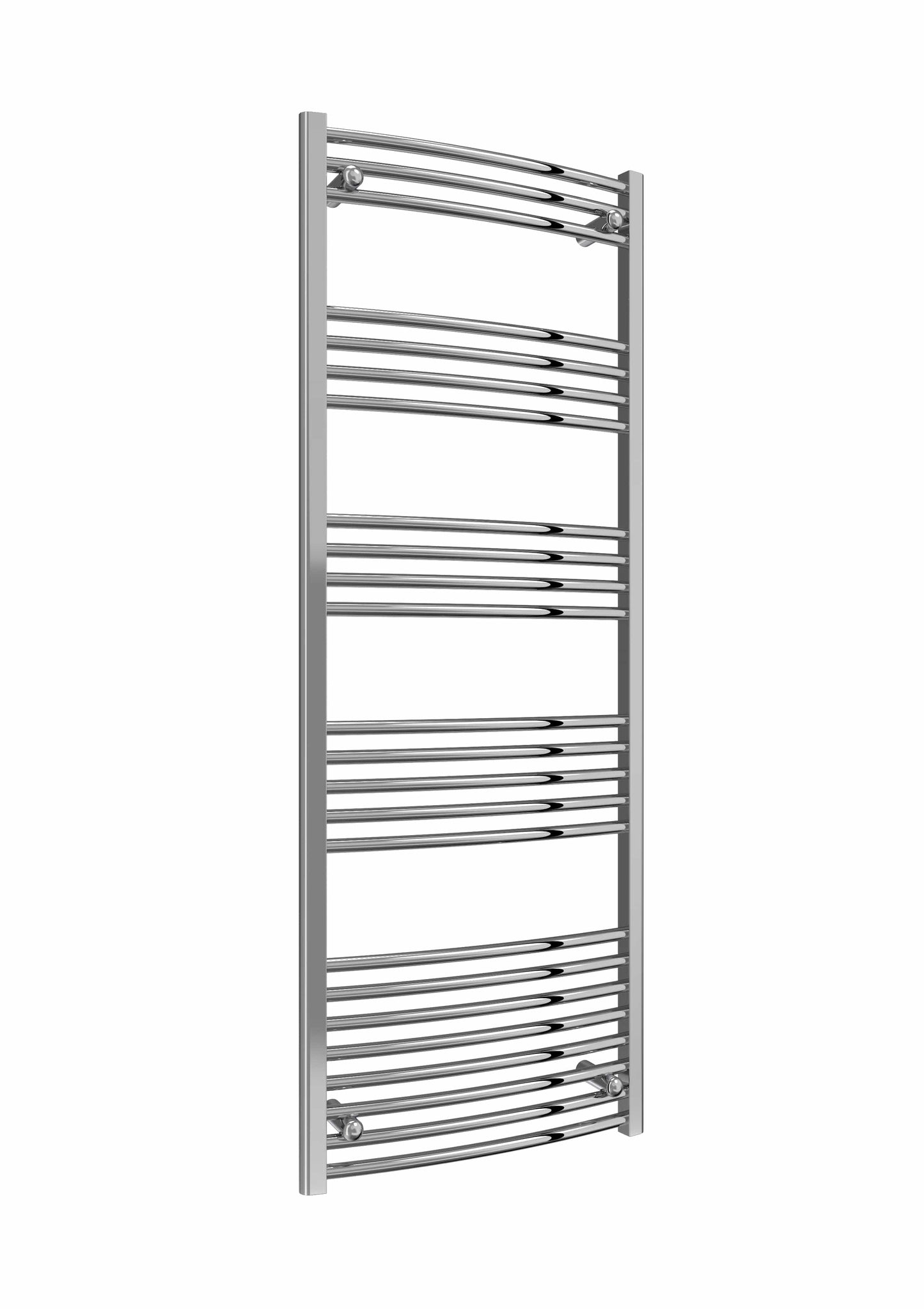 Curved / 1800 x 600 mm Reina Capo Chrome Flat & Curved Towel Rail Radiator