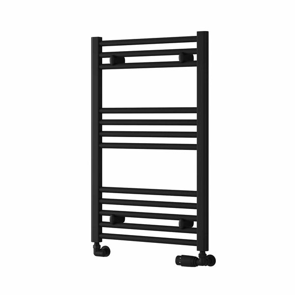 Reina Capo Flat Black Designer Towel Rail Radiator