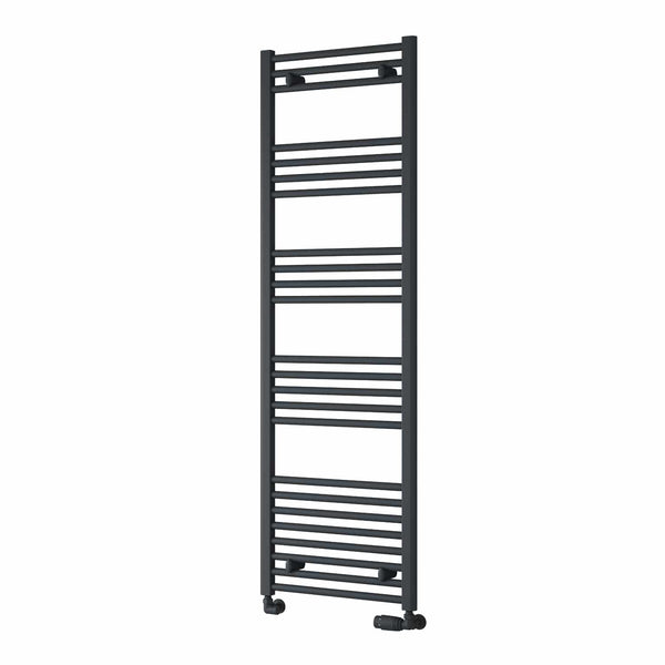 1600 x 500 mm Reina Capo Flat Designer Towel Rail Radiator Anthracite
