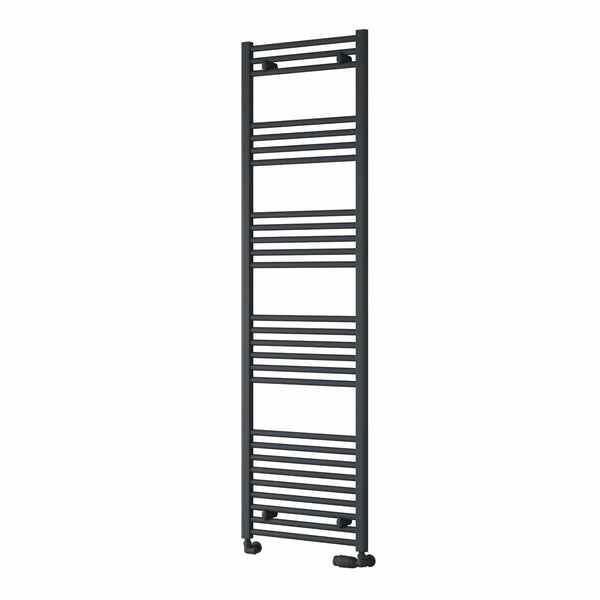 1800 x 500 mm Reina Capo Flat Designer Towel Rail Radiator Anthracite