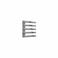 Brushed / 530 x 500 mm Reina Cavo Designer Vertical Heated Towel Rail Stainless Steel Radiator