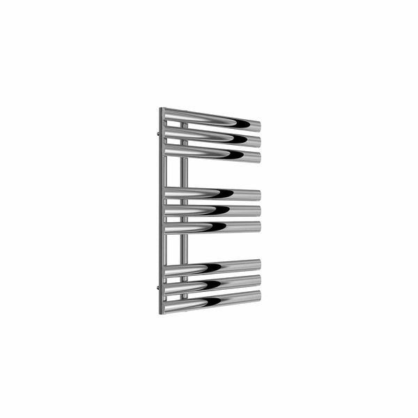 Chrome / 820 x 500 mm Reina Chisa Vertical Heated Designer Steel Radiator
