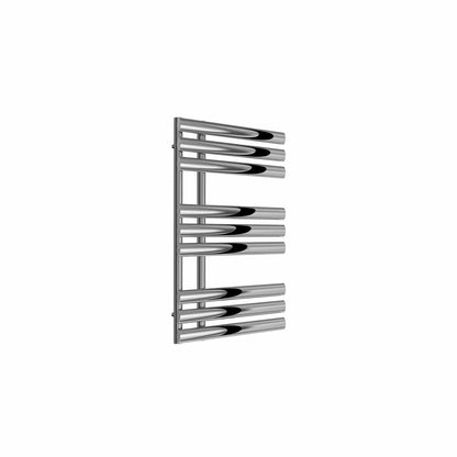 Chrome / 820 x 500 mm Reina Chisa Vertical Heated Designer Steel Radiator