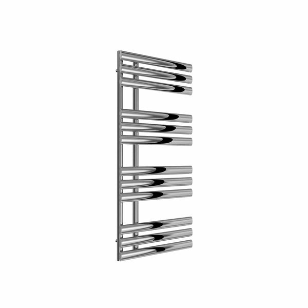 Chrome / 1130 x 500 mm Reina Chisa Vertical Heated Designer Steel Radiator