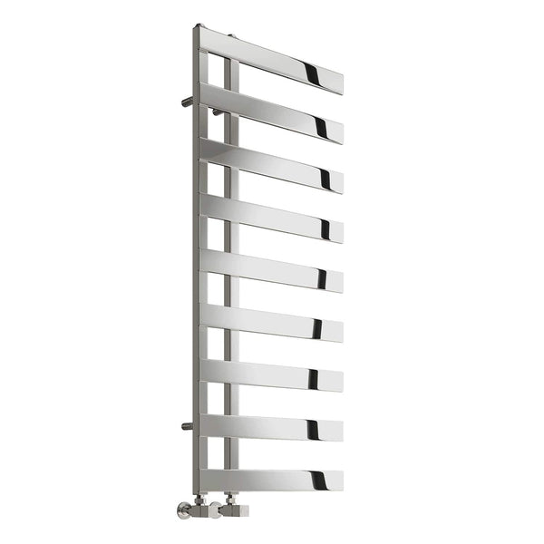 Reina Designer Capelli Vertical Polished Heated Stainless Steel Radiator