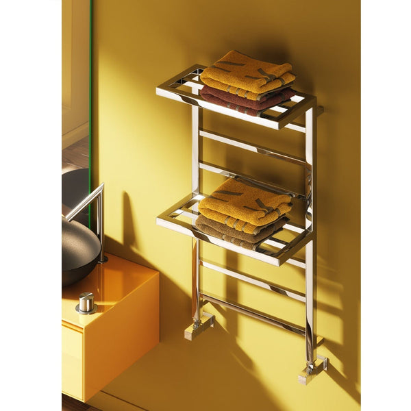 Reina Designer Elvina 2 Chrome Heated Steel Towel Radiator