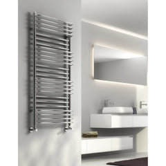 Reina Designer Marco Vertical Chrome Steel Towel Rail Radiator