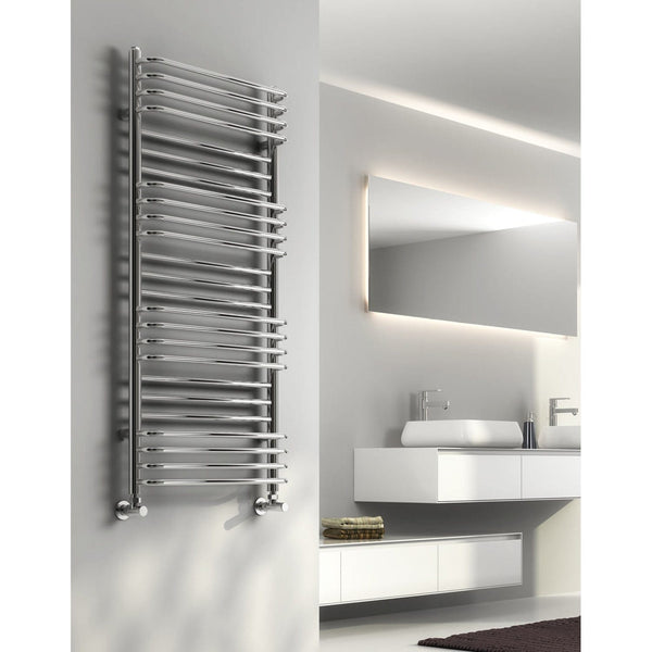 Reina Designer Marco Vertical Chrome Steel Towel Rail Radiator