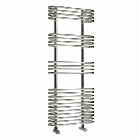 Reina Designer Mirus Vertical Chrome Heated Towel Rail Steel Radiator