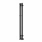 Black / 1200 x 108mm Reina Designer Todi Vertical Towel Rail Mild Steel Radiator