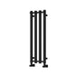 Black / 800 x 260mm Reina Designer Todi Vertical Towel Rail Mild Steel Radiator