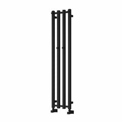 Black / 1200 x 260mm Reina Designer Todi Vertical Towel Rail Mild Steel Radiator