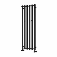 Black / 1200 x 415mm Reina Designer Todi Vertical Towel Rail Mild Steel Radiator