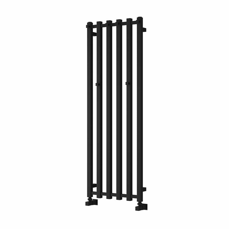Black / 1200 x 415mm Reina Designer Todi Vertical Towel Rail Mild Steel Radiator