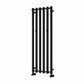 Black / 1200 x 415mm Reina Designer Todi Vertical Towel Rail Mild Steel Radiator