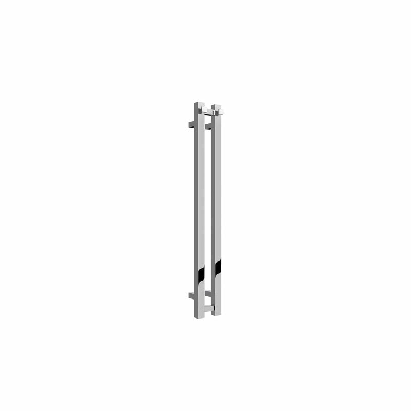 Chrome / 800 x 108mm Reina Designer Todi Vertical Towel Rail Mild Steel Radiator