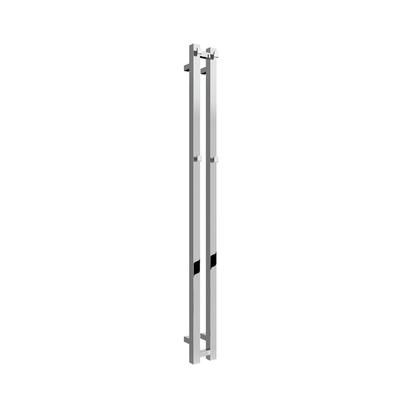 Chrome / 1200 x 108mm Reina Designer Todi Vertical Towel Rail Mild Steel Radiator