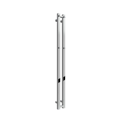 Chrome / 1200 x 108mm Reina Designer Todi Vertical Towel Rail Mild Steel Radiator
