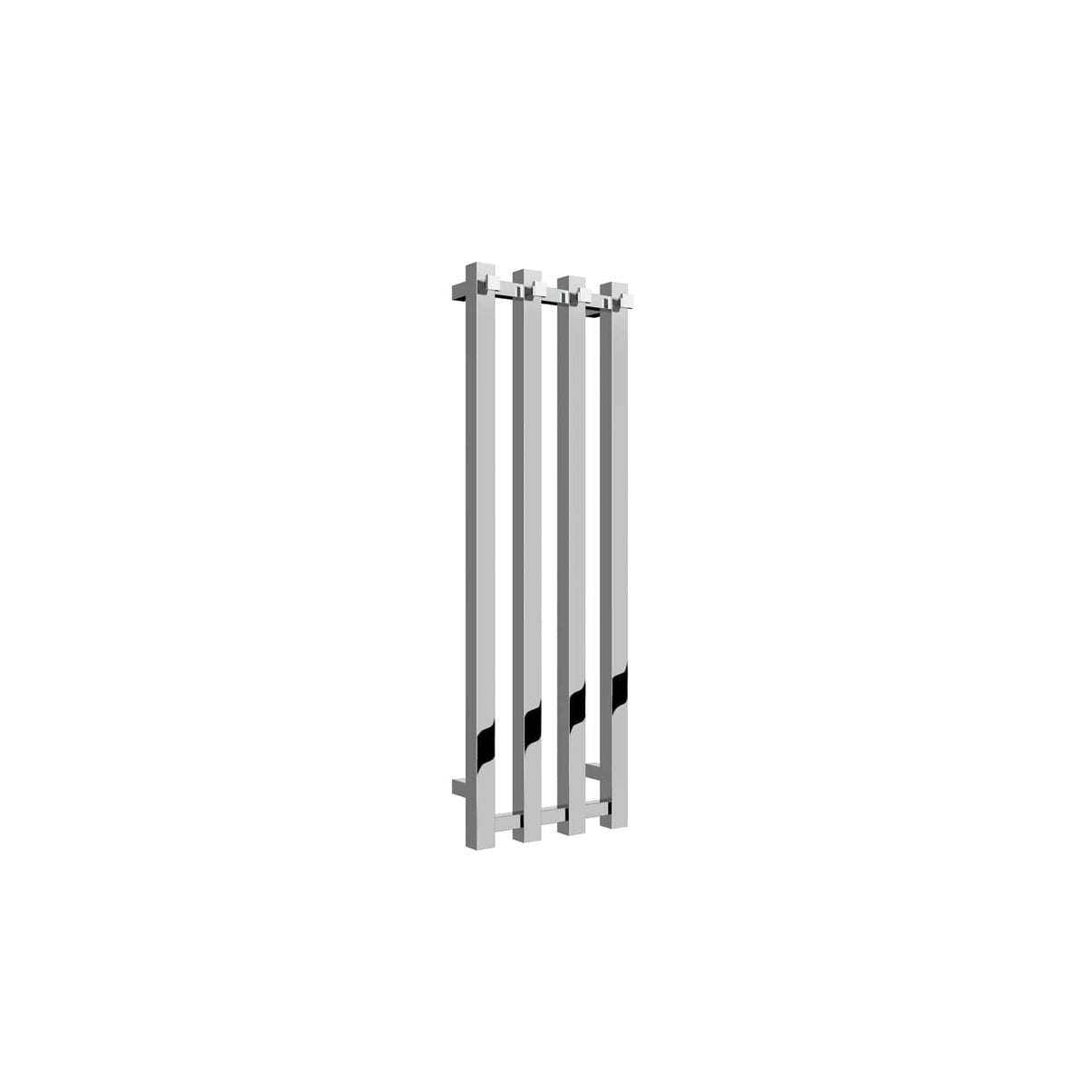 Chrome / 800 x 260mm Reina Designer Todi Vertical Towel Rail Mild Steel Radiator