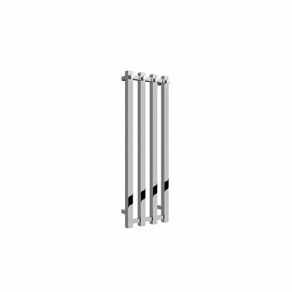 Chrome / 800 x 260mm Reina Designer Todi Vertical Towel Rail Mild Steel Radiator