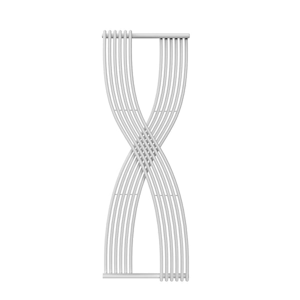 White Reina Dimaro Heated Vertical Designer Radiator