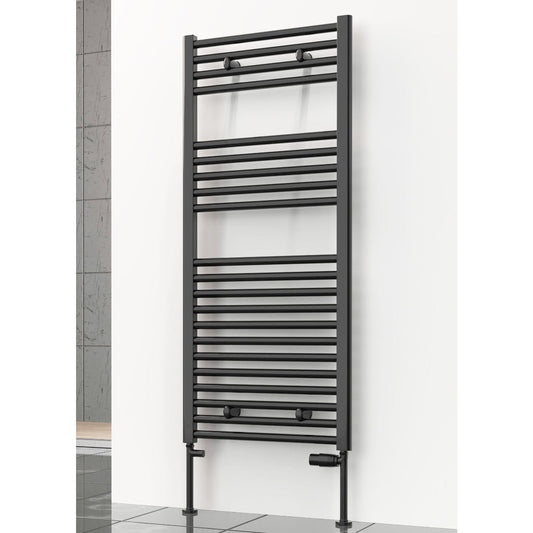 Reina Diva Black Flat Designer Heated Towel Radiator 25 Tubes