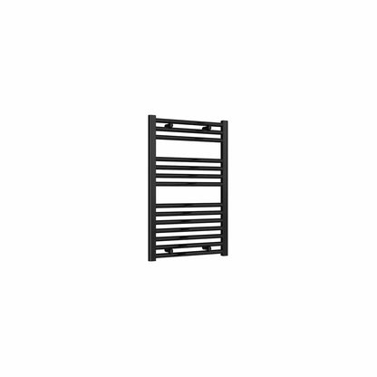 800 x 500 mm Reina Diva Black Flat Designer Heated Towel Radiator 25 Tubes