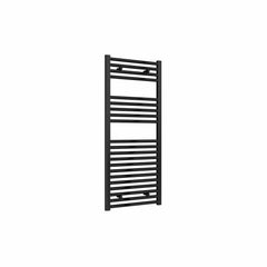 1200 x 500 mm Reina Diva Black Flat Designer Heated Towel Radiator 25 Tubes