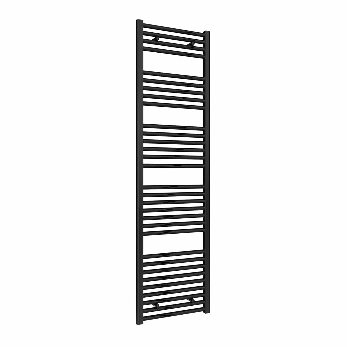 800 x 600 mm Reina Diva Black Flat Designer Heated Towel Radiator 25 Tubes