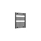 1200 x 600 mm Reina Diva Black Flat Designer Heated Towel Radiator 25 Tubes