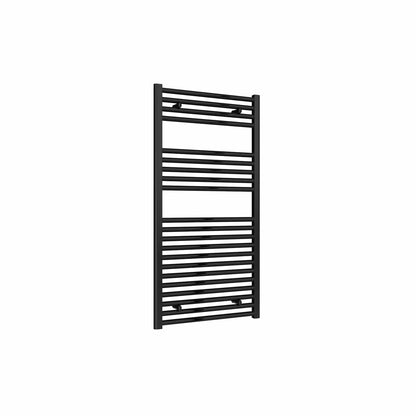 Reina Diva Black Flat Designer Heated Towel Radiator 25 Tubes