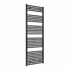 1800 x 600 mm Reina Diva Black Flat Designer Heated Towel Radiator 25 Tubes