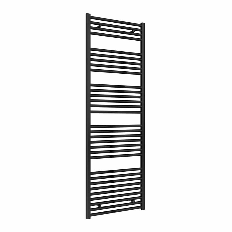 1800 x 600 mm Reina Diva Black Flat Designer Heated Towel Radiator 25 Tubes