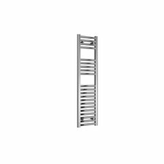 Flat / Straight / 1200 x 300 mm Reina Diva Designer Chrome Heated Towel Radiator 25mm Tubes