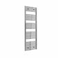 Curved / 1600 x 500 mm Reina Diva Designer Chrome Heated Towel Radiator 25mm Tubes