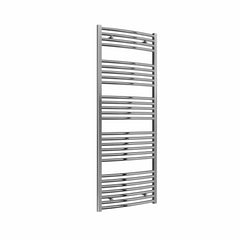 Curved / 1600 x 600 mm Reina Diva Designer Chrome Heated Towel Radiator 25mm Tubes