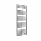 Curved / 1600 x 600 mm Reina Diva Designer Chrome Heated Towel Radiator 25mm Tubes