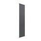 1600 x 366 mm / Double / Anthracite Reina Flat Designer Vertical Steel Radiator