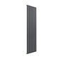 1600 x 440 mm / Single / Anthracite Reina Flat Designer Vertical Steel Radiator