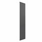 1800 x 366 mm / Single / Anthracite Reina Flat Designer Vertical Steel Radiator