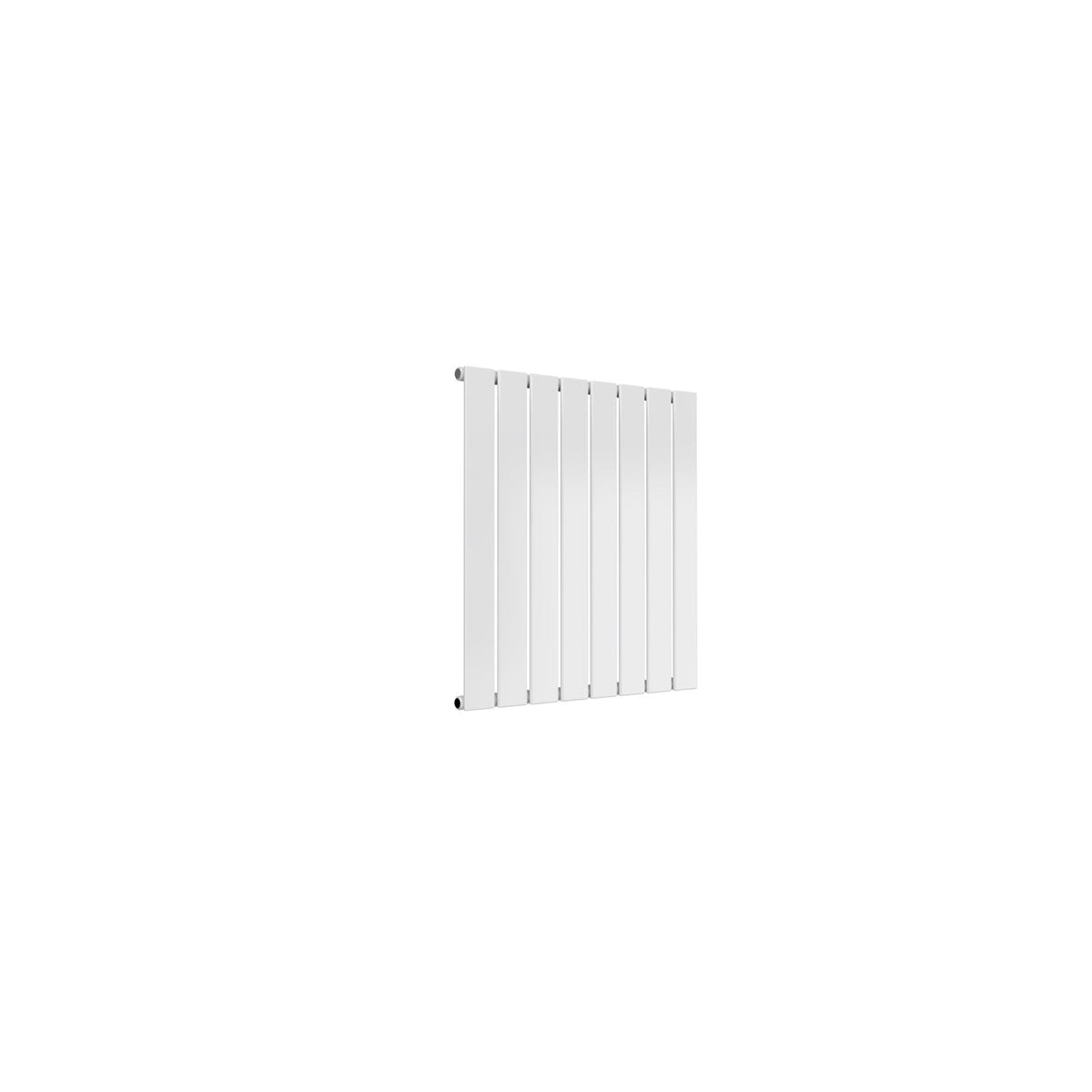 Single / White / 600 x 588 mm Reina Flat Horizontal Steel Designer Radiator