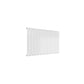 Single / White / 600 x 810 mm Reina Flat Horizontal Steel Designer Radiator