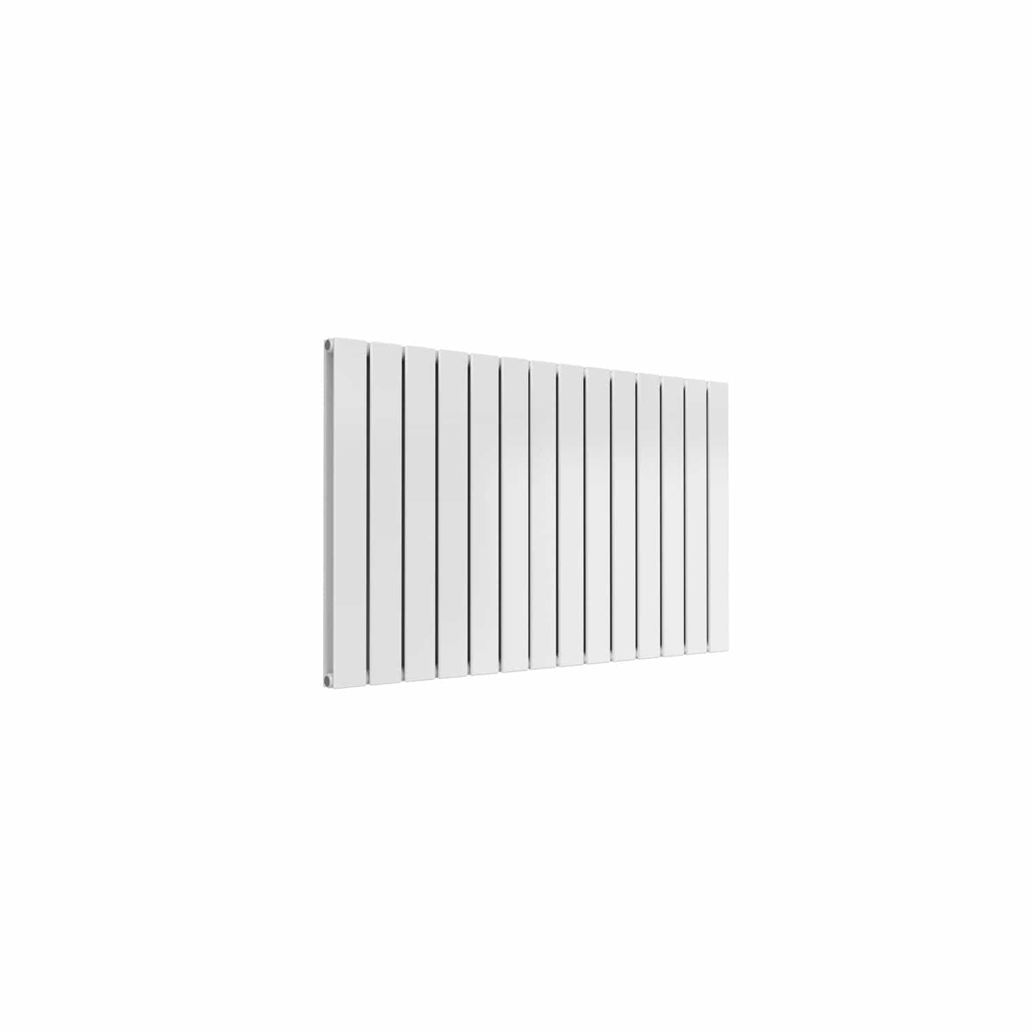 Double / White / 600 x 1032 mm Reina Flat Horizontal Steel Designer Radiator