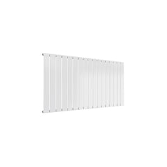 Single / White / 600 x 1254 mm Reina Flat Horizontal Steel Designer Radiator
