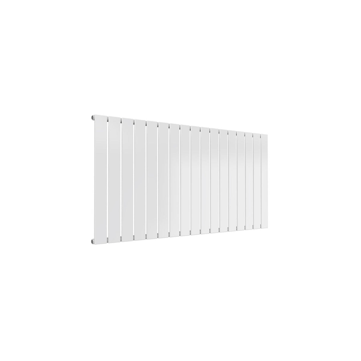 Single / White / 600 x 1254 mm Reina Flat Horizontal Steel Designer Radiator