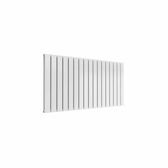 Double / White / 600 x 1254 mm Reina Flat Horizontal Steel Designer Radiator