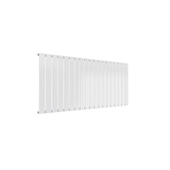 Single / White / 600 x 1402 mm Reina Flat Horizontal Steel Designer Radiator