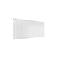 Single / White / 600 x 1402 mm Reina Flat Horizontal Steel Designer Radiator