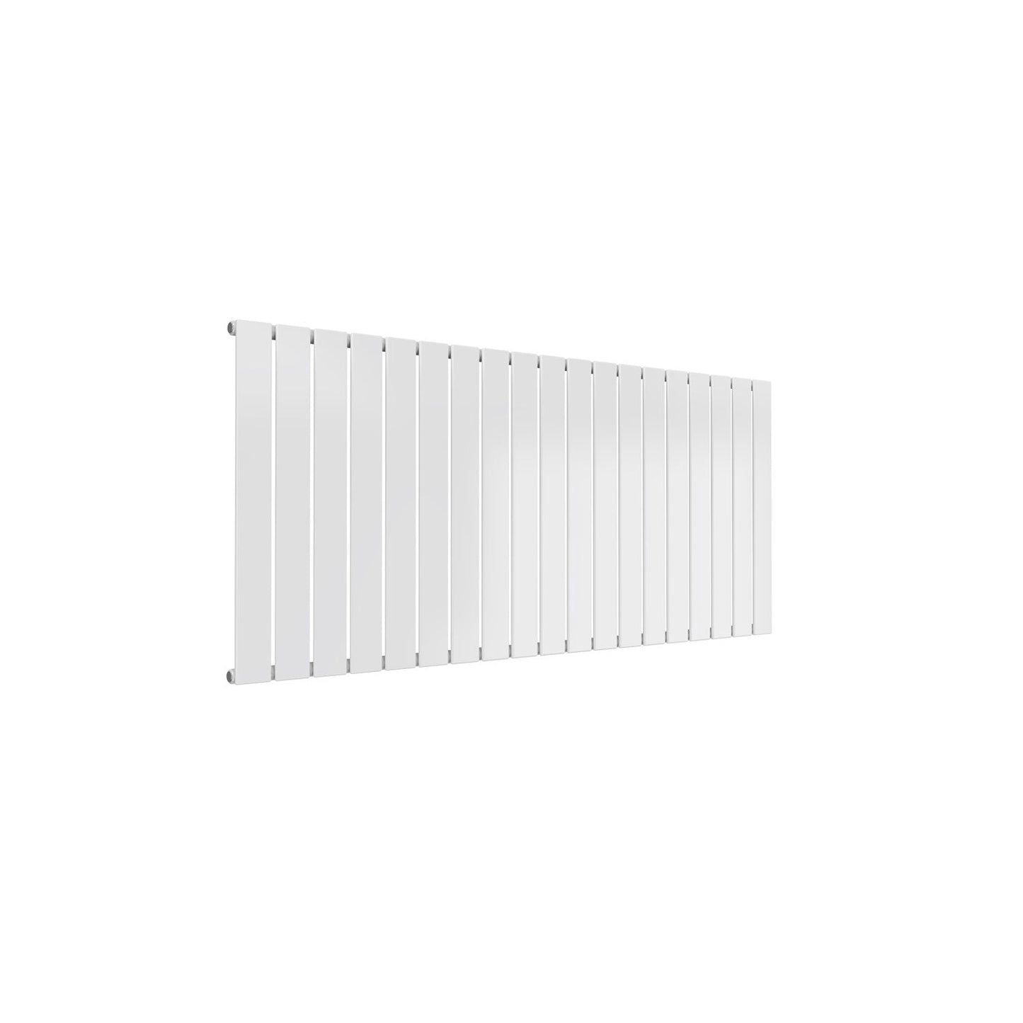 Single / White / 600 x 1402 mm Reina Flat Horizontal Steel Designer Radiator